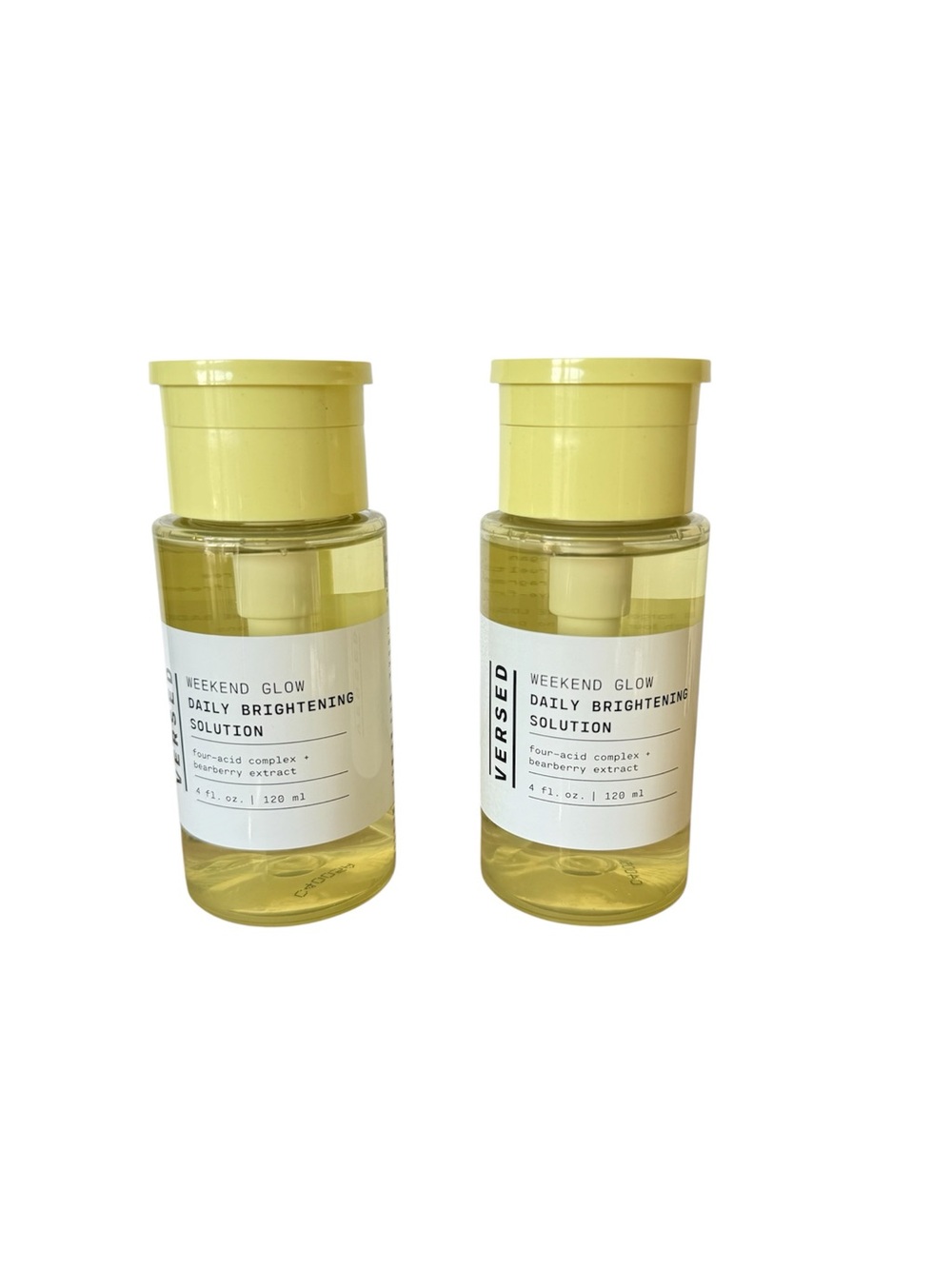 VERSED Weekend Glow Daily Brightening Solution Four-Acid Complex - 4 oz x2